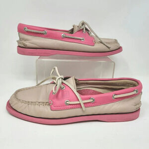 Pink and Tan Sperry Top-Sider Size 7.5